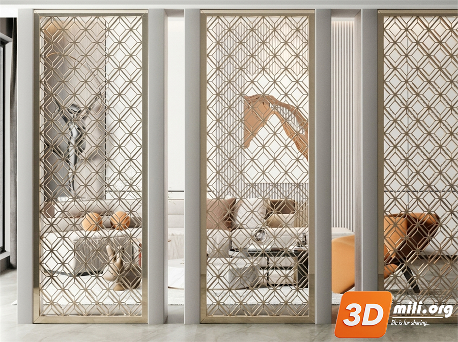 Folding screen Skp Files 
